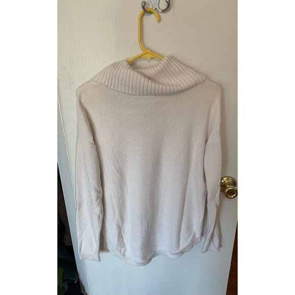 Banana Republic Turtleneck Cowl Neck Cream-Colored Sweater, Size Large - Picture 2 of 7